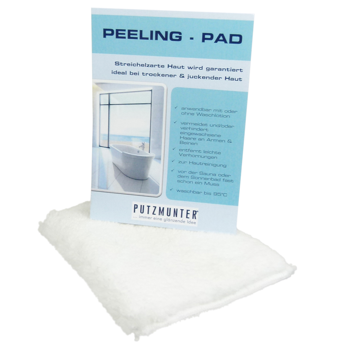 Mikrofaser Peeling - Pad weiß 11 cm x 15 cm