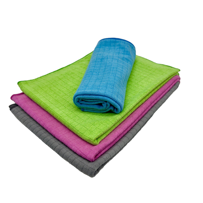 Premium Mikrofaser Geschirrtücher 4er Set 45 x 65 cm bunt