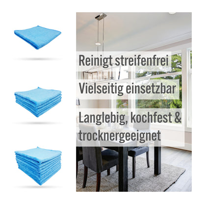 Hochwertiges Microfaser-Universaltuch mit Seidenglanz, ideal für streifenfreie Reinigung aller Oberflächen ohne chemische Reinigungsmittel; maximale Saugkraft, langlebig, eleganter Glanz.