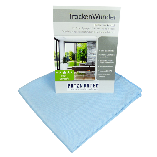 Das Trockenwunder Microfaser Glas-& Poliertuch 50x70cm blau